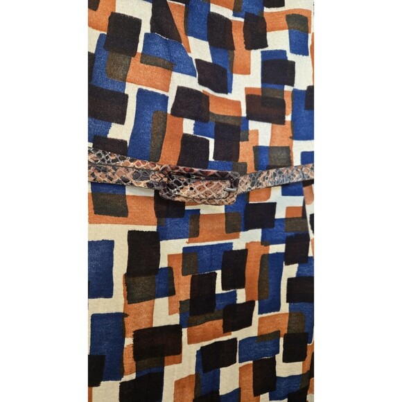 NWT Mango Suit Dress Geometry Pattern Elegant/belt Sz S Casual Formal Business - Picture 5 of 15